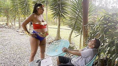 De Mujer Maravilla, Embarazada Follando Con Villano Hasta Sacarle Todo El Semen