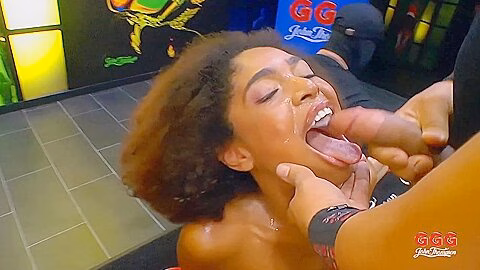 Black Cumdup Luna Curzen In Gangbang Party