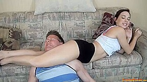 Stepdad Fucked Hard in Morgan’s Scissors