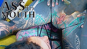 Tattoo Threesome Girls Gape Asses For Tattooed Dick
