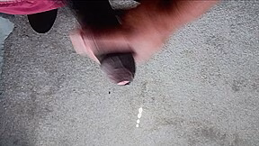 Black cock jerking off
