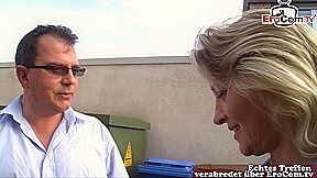 German housewife approached on the street for sex
