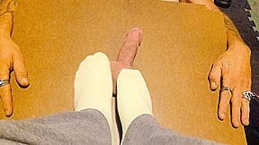 With The Worm: Made Him Cum With My Green Socks