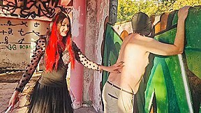Bdsm Femdom Flogging Punishes Her Slave At Sunset In An Abandoned Building. Back Scratching With Dominatrix Nika