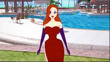 Jessica Rabbit bikini blowjob | Full & Pov version on Sheer & PTRN: Fantasyking3